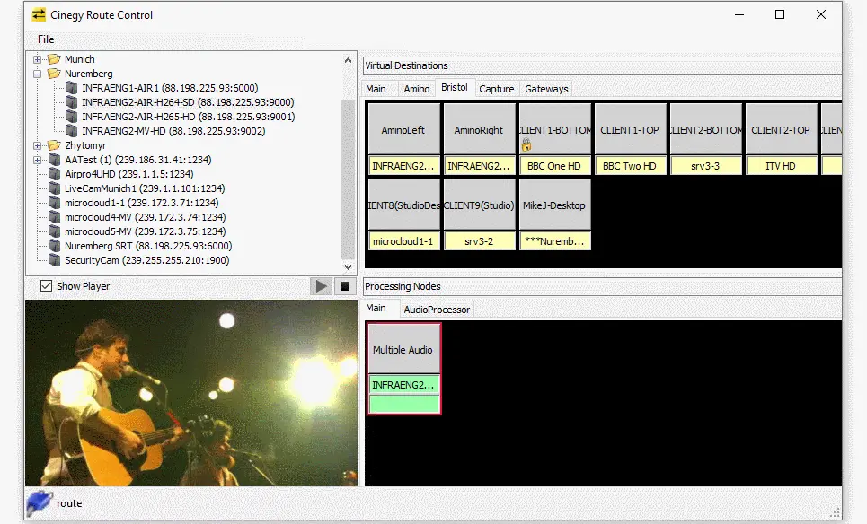 Cinegy Route V15 vs V22