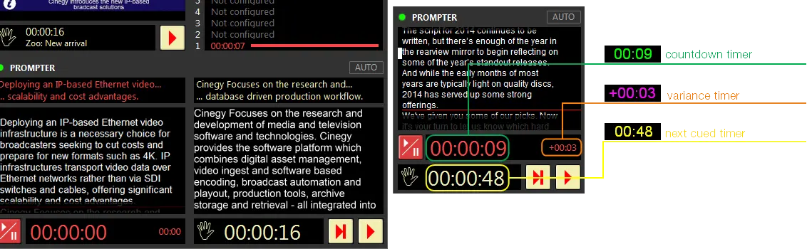 with all the timers displayed