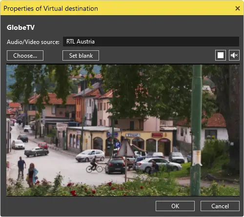 by routing them into virtual RTP/UDP stream sources